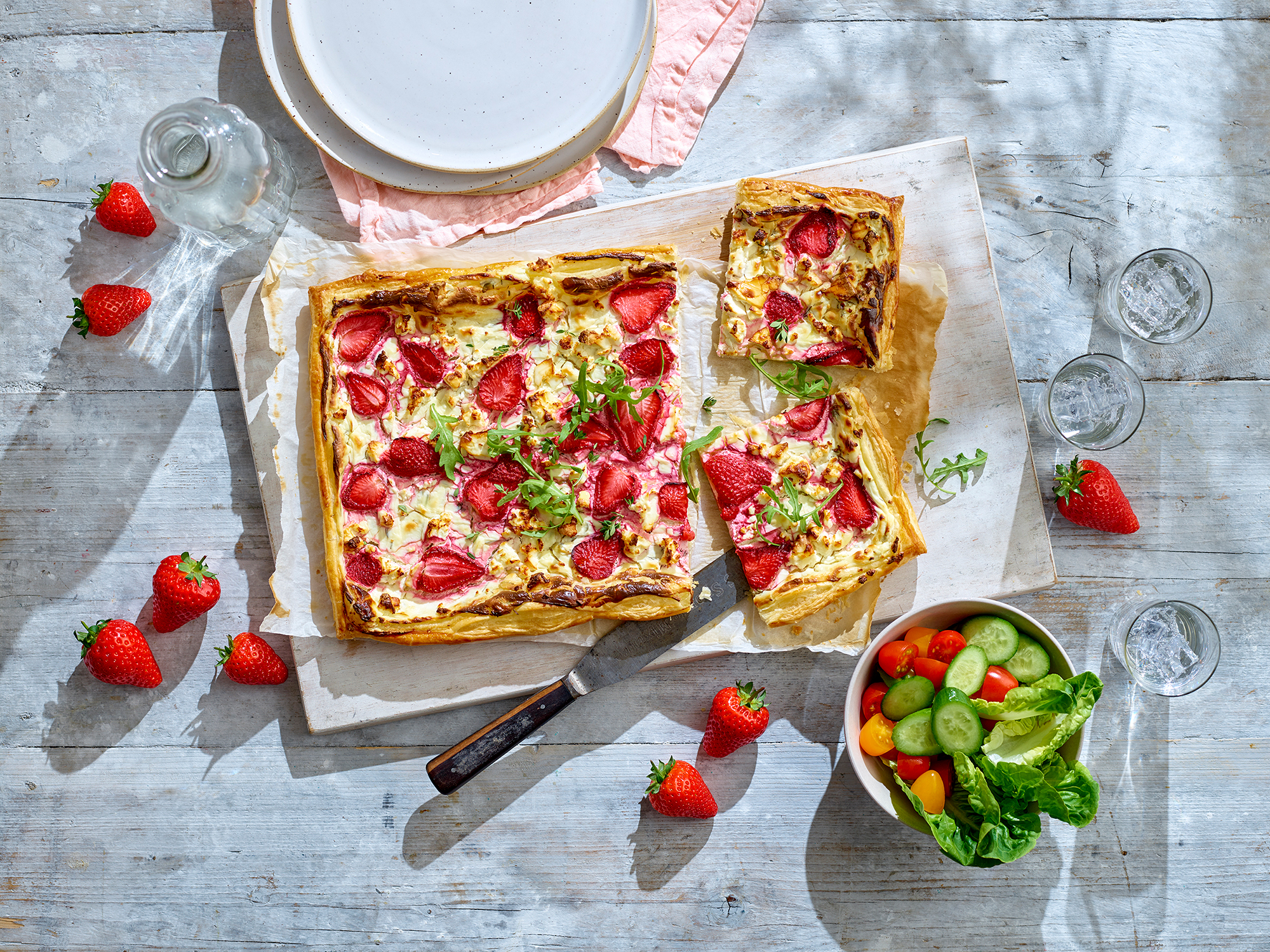 Strawberry and Feta Tart